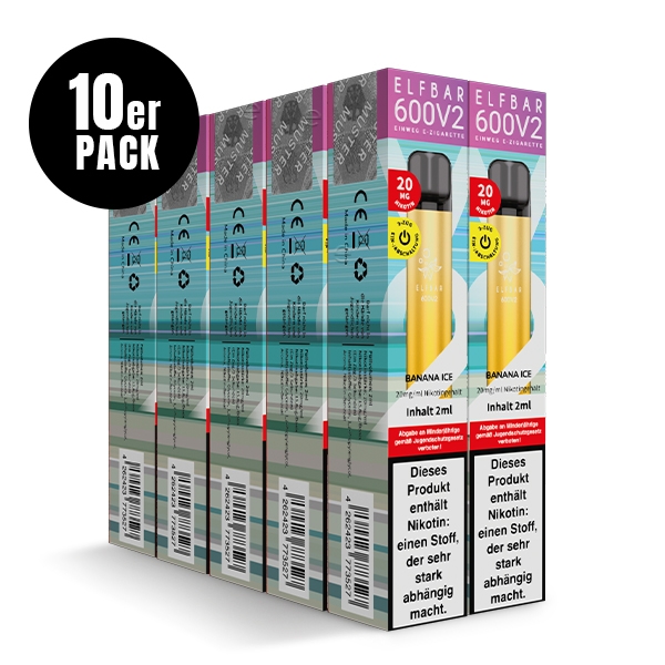 * Elfbar 600 *V2* MIT Nikotin (10er-Pack) – Bild 2