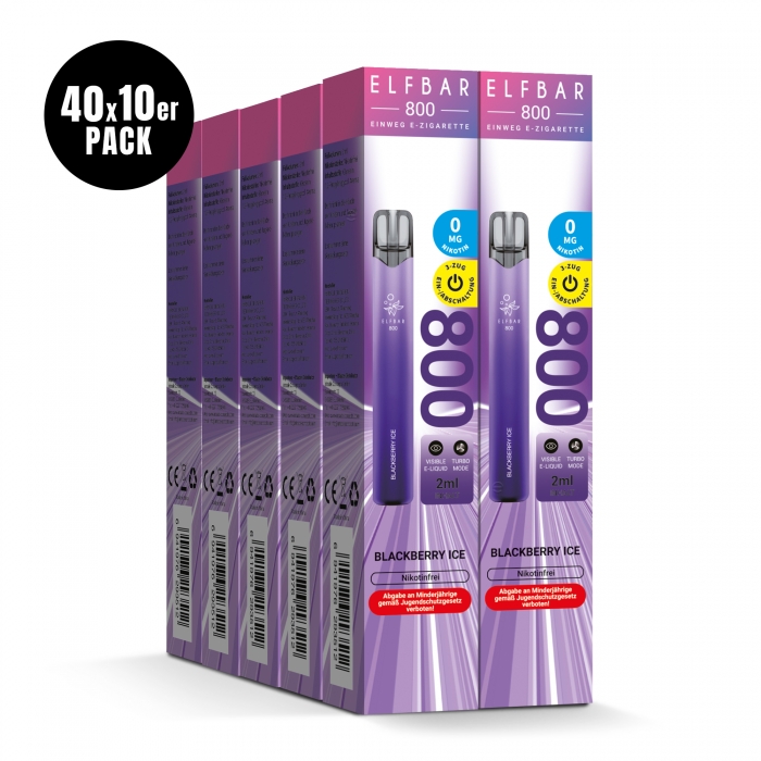 Elfbar 800 Nikotinfrei Einweg E-Zigarette (400 Stk.) - Elfbar