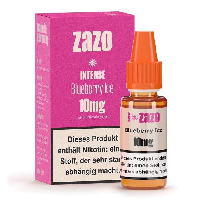 Intense Nikotinsalzliquid 10ml Blueberry Ice - ZAZO – Bild 2