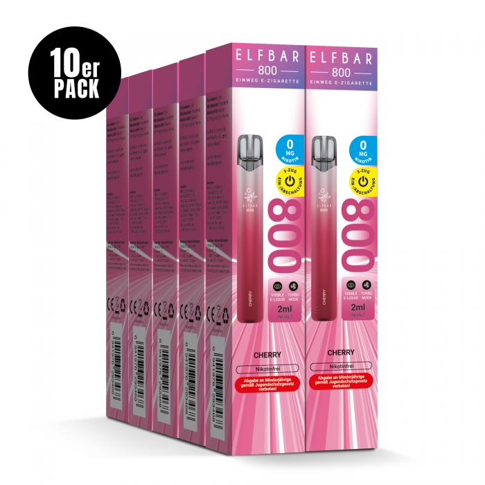 Elfbar 800 Nikotinfrei Einweg E-Zigarette (10er Pack) - Elfbar – Bild 2
