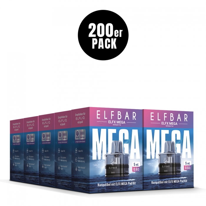 ELFX Mega Dual Mesh Pod 5ml (200PC) - Elfbar