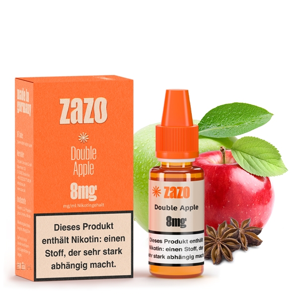 Double Apple (Doppel Apfel) E-Liquid 10ml von ZAZO - Made in Germany – Bild 2