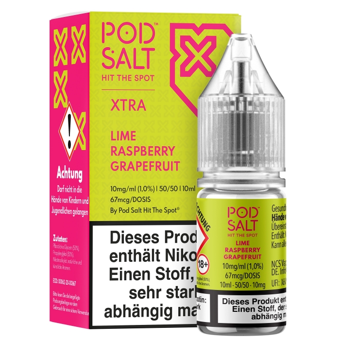 XTRA Lime Grapefruit Raspberry Nikotinsalzliquid - POD SALT