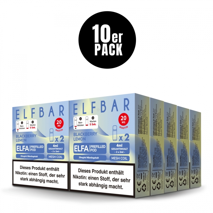 Elfa Prefilled Pod (10 VPE) - Neue Sorten