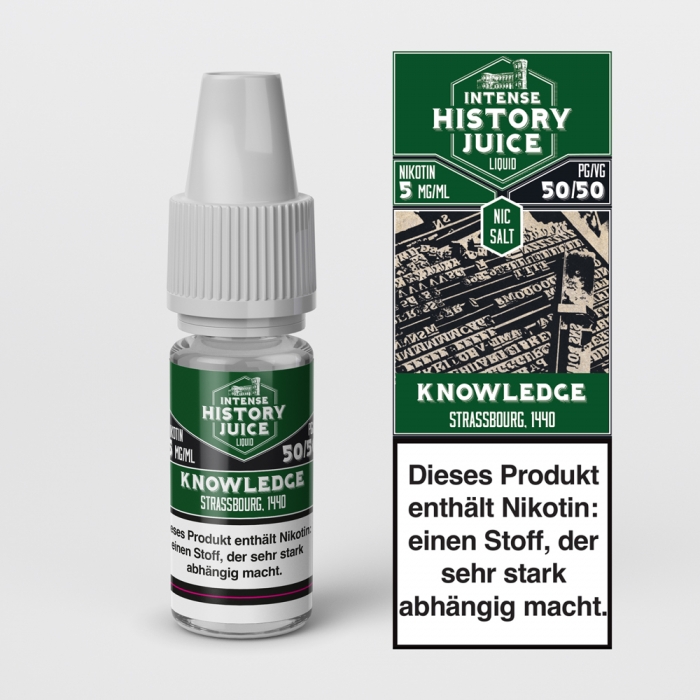 Knowledge (Blaubeere) Nikotinsalzliquid - INTENSE HISTORY JUICE – Bild 3