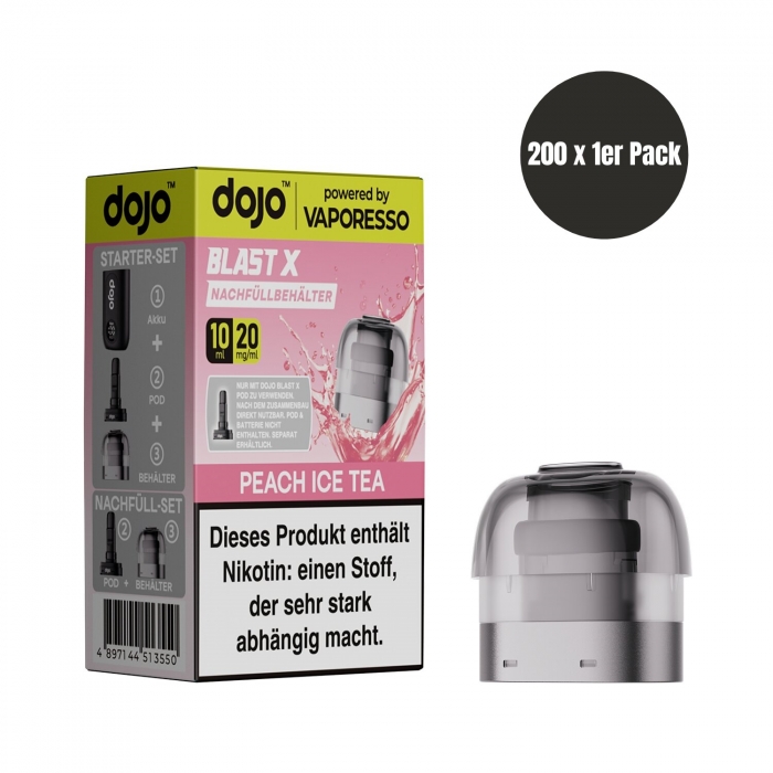 Dojo Blast X Nachfüllbehälter 10ml (200 VPE) - Peach Ice Tea - Vaporesso