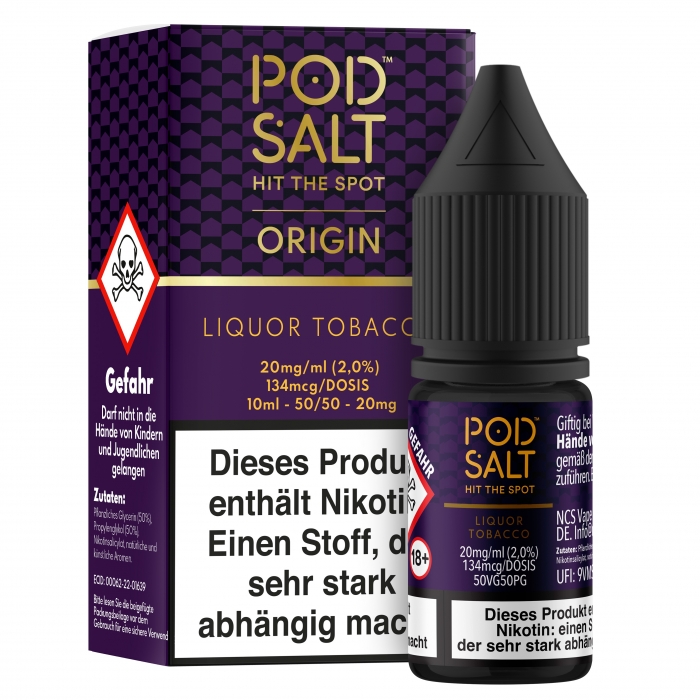 ORIGIN Liqour Tobacco Nikotinsalzliquid - POD SALT – Bild 2