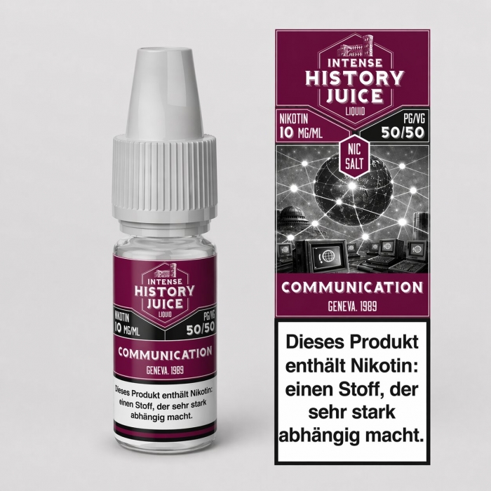 Communication (Rote Früchte, Kokos) Nikotinsalzliquid 10ml - INTENSE HISTORY JUICE – Bild 2