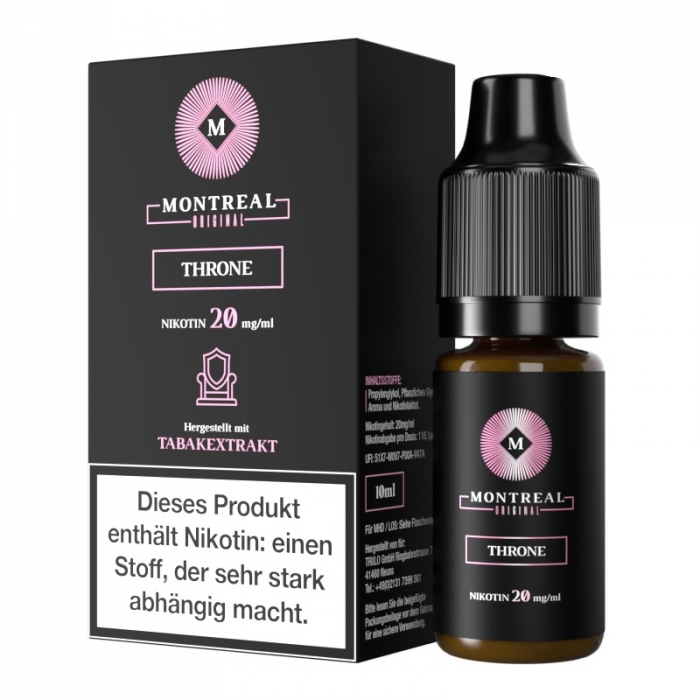 Neu**Montreal Origin Throne Nikotinsalzliquid 10ml – Bild 2