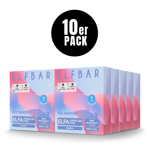 Elfa Prefilled Pod (10er VPE) - Nikotinfrei - Elfbar – Bild 4