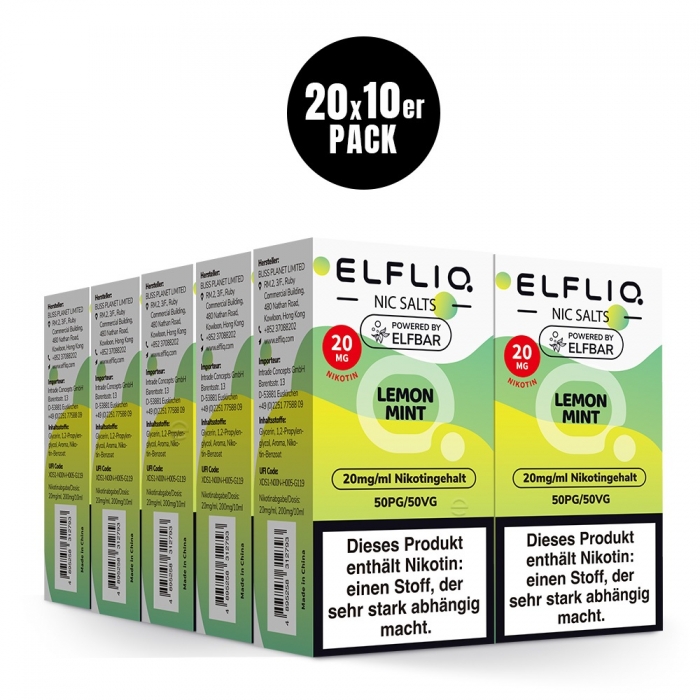 Lemon Mint 200PC Nikotinsalzliquid - Elfliq (ELFBAR)