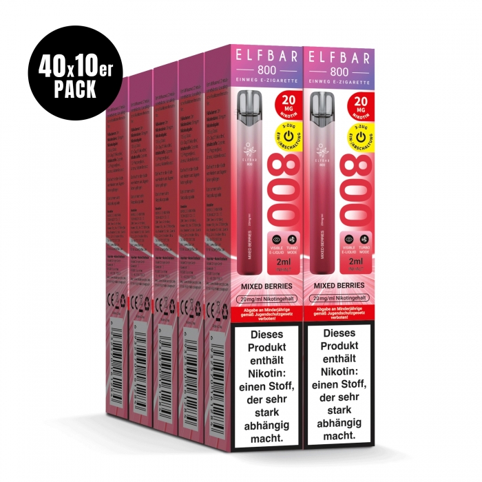 Elfbar 800 Einweg E-Zigarette 20mg (400er PC) - Elfbar – Bild 5