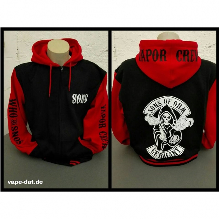 Kapuzenjacke SONS OF OHM "ROT" - VAPE_DAT