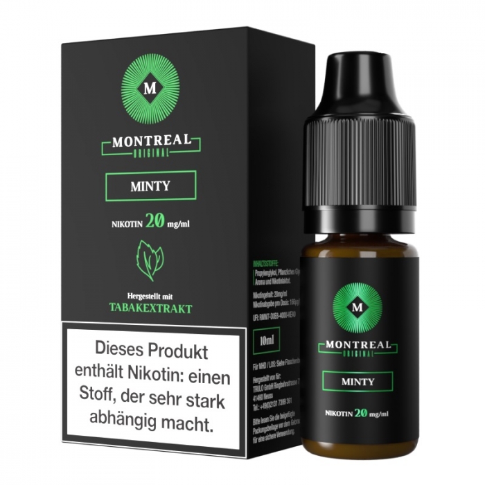 Neu**Montreal Origin Minty Nikotinsalzliquid 10ml – Bild 2