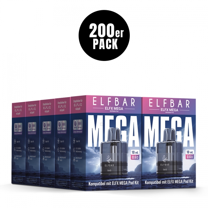 ELFX Mega Dual Mesh Pod 10ml (200PC) - Elfbar