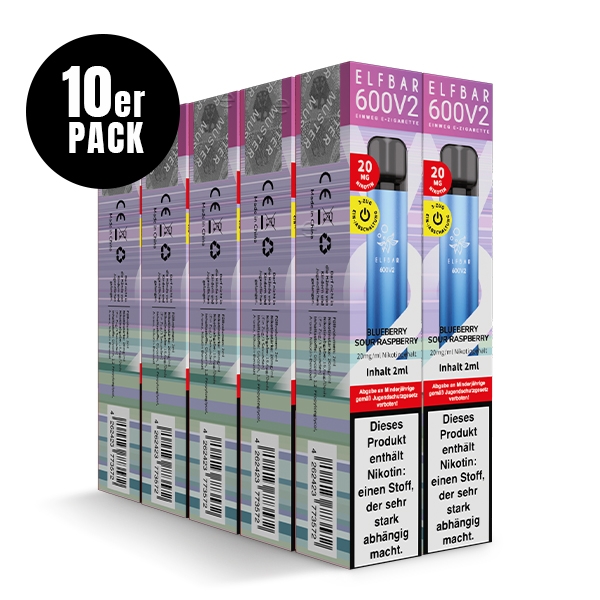 * Elfbar 600 *V2* MIT Nikotin (10er-Pack) – Bild 6
