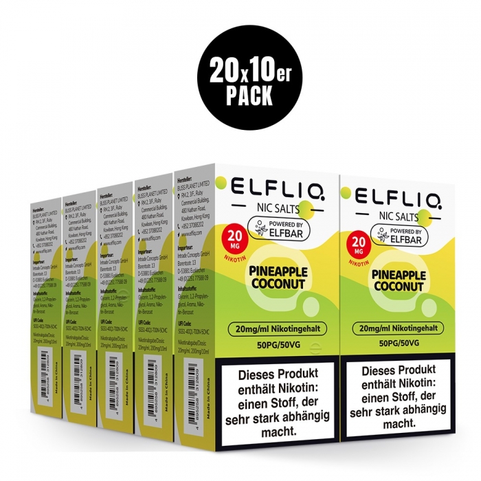 Pineapple Coconut 200PC Nikotinsalzliquid - Elfliq (ELFBAR)