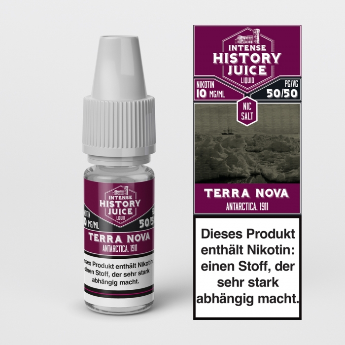 Terra Nova (Zitrone-Eisbonbon) Nikotinsalzliquid - INTENSE HISTORY JUICE – Bild 2