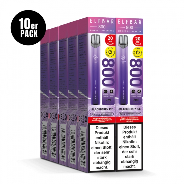 Elfbar 800 Einweg E-Zigarette 20mg (10 PC) - Elfbar