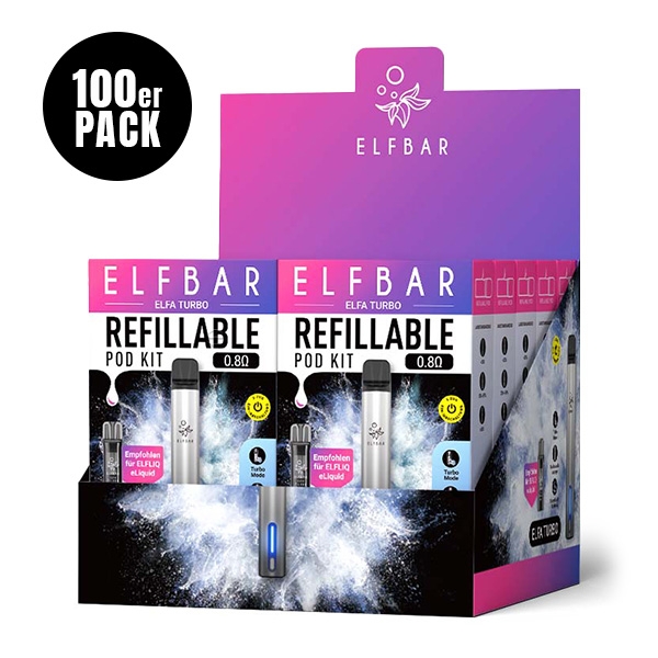 Elfa Turbo Refillable Pod Kit (100Stk.) - Elfbar