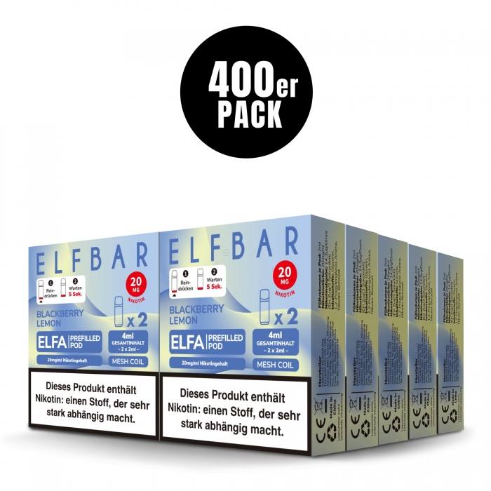 Elfa Prefilled Pod (400 VPE) - Neue Sorten