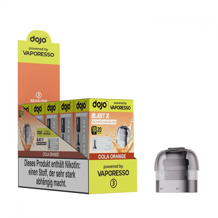 Dojo Blast X Nachfüllbehälter 10ml (5er VPE) - Cola Orange - Vaporesso