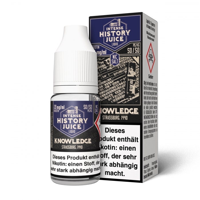 Knowledge (Blaubeere) Nikotinsalzliquid - INTENSE HISTORY JUICE – Bild 2