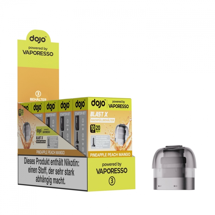 Dojo Blast X Nachfüllbehälter 10ml (5er VPE) - Pineapple Peach Mango - Vaporesso