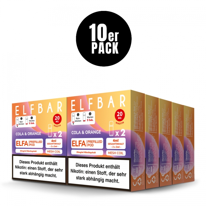 Neue Sorten Elfa Prefilled Pods (10er VPE) - Elfbar