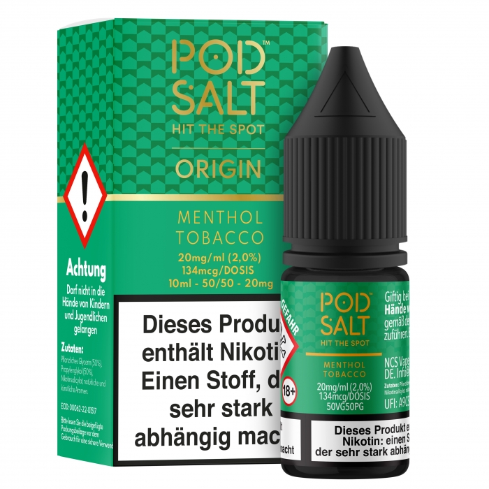 ORIGIN Menthol Tobacco Nikotinsalzliquid - POD SALT – Bild 2