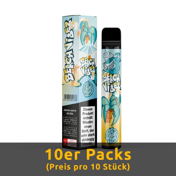187 Bar Einweg-E-Zigarette (div. Geschmäcker MIT NIKOTIN) (10er Pack)